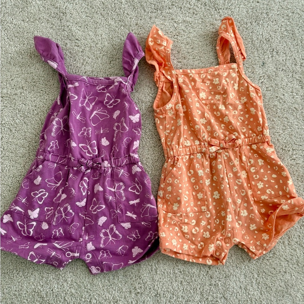 Joe Fresh Purple and Orange Kids Romper Set